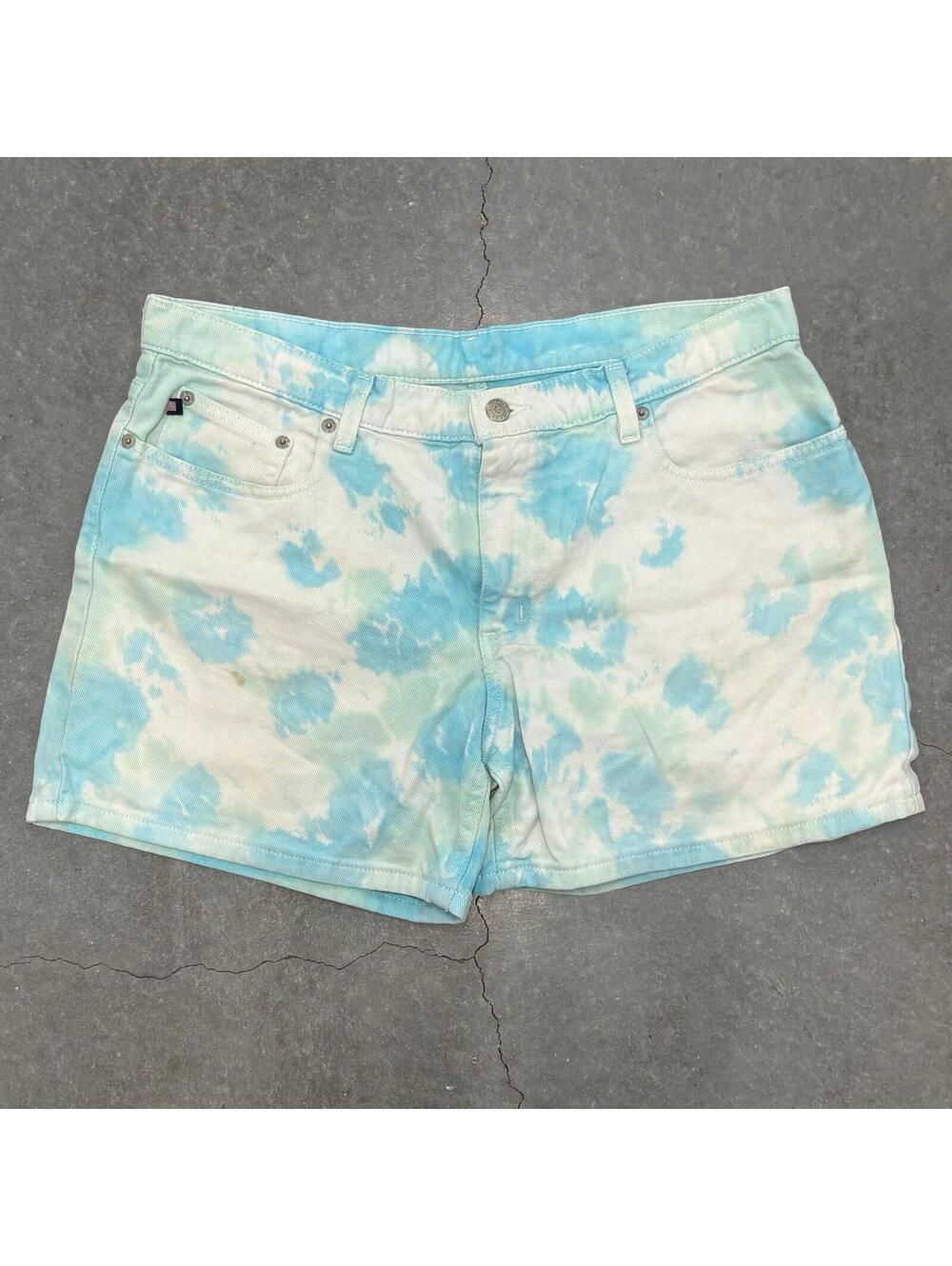 Ralph Lauren Polo Jeans Tie Dye Denim Shorts